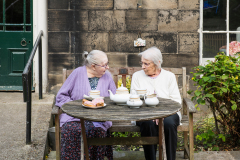 Bank Close House care home Chesterfield - Tea in the garden
