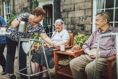 Bank Close House care home Chesterfield - Enjoying the good weather