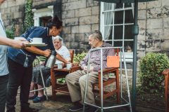 Bank Close House care home Chesterfield - Enjoying the good weather