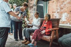Bank Close House care home Chesterfield - Enjoying the good weather