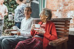 Bank Close House care home Chesterfield - Enjoying the good weather