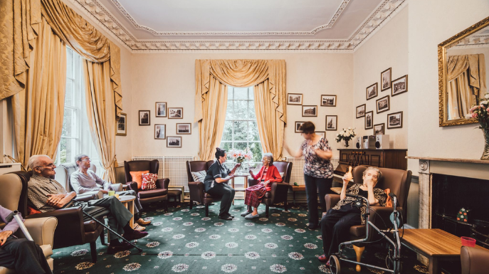 Lounges and communal areas at Bank Close House care home Chesterfield